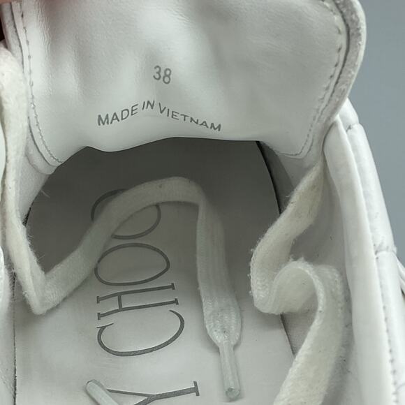 Jimmy Choo Women’s Diamond Light Maxi Platform Sneaker White Size 8 - Picture 5 of 11